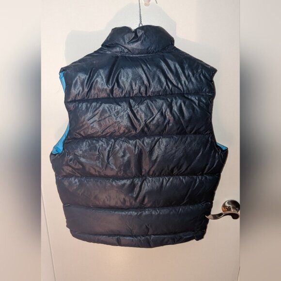 Mens Medium Blue Puffy Vest - Picture 4 of 4